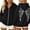 Black, variant on s Women's Zip Up Hooded Jacket Rhinestone Angel Wing Back Graphic Solid Color Long Sleeve Loose Casual Outerwear