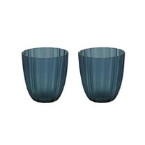 Aspen Creative 16012-2 Blue Glass Votive Candle Holder 3-3/4" Diameter x 4-1/4" Height, 2 Pack