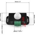 thumbnail image 3 of Body Infrared Light Switch, 12v/24v Pir Motion Sensor Switch For Led Light Strip Automatic, 2 Pack, 3 of 5