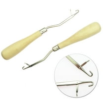 FELTECHELECTR Premium Wooden Knitting Needles Multi Color Latch Hook Tool for Comfortable Knitting 2pcs