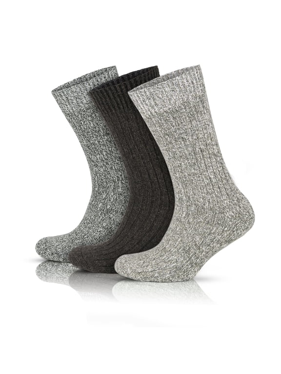 Merino Wool Socks For Men | Thick Soft Cozy Winter Socks | 3 Pairs | Model: 6004