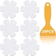 thumbnail image 1 of Quinnsus - Pegatinas antideslizantes para bañera, 24 unidades, transparentes, antideslizantes, con raspador para bañera, 3.2 in de diámetro, 1 of 5