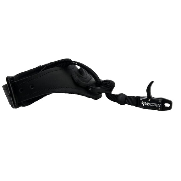 T.R.U. Ball Archery Bone Collector Scout Release, Black, Large, Customizable hook-and-loop =asteners Strap, Trigger Design (BCSV-BK-L)