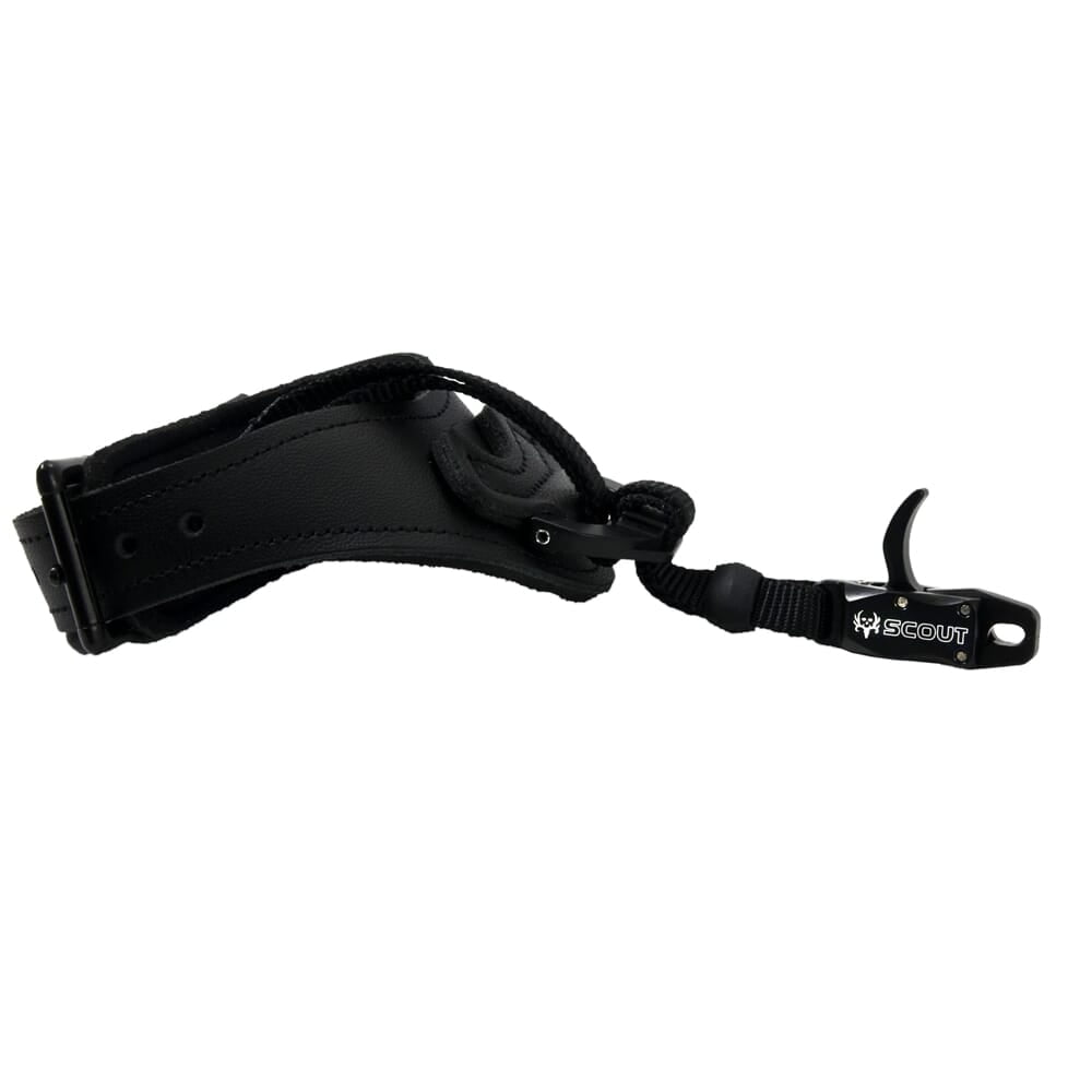 T.R.U. Ball Archery Bone Collector Scout Buckle Junior Release Black Customizable Wrist Strap (BCSB-BK-JR)