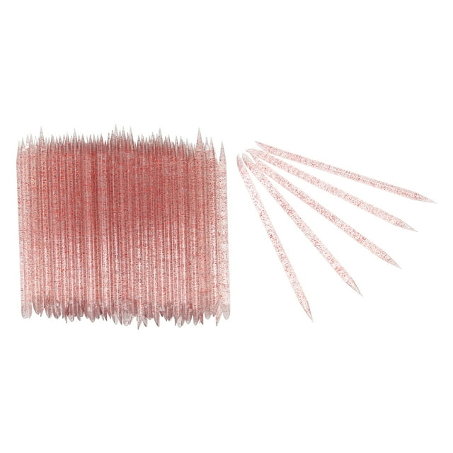 Cuticle Manicure Pedicure Stick,100pcs Disposable Nail Cuticle Nail Care Sticks Disposable Nail Cuticle Pusher Elevated Design