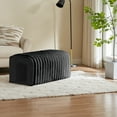 thumbnail image 2 of ZephyPaws Cat Ottoman,Storage Bench,Corduroy Bench Cat's nest to Hide for The Living Room,Entryway and Bedroom (Black), 2 of 8