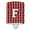 Cardinal & White, variant on Letter F Football Crimson & White Ceramic Night Light