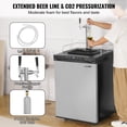thumbnail image 4 of VEVOR Beer Kegerator, Dual Tap Draft Beer Dispenser, Full Size Keg Refrigerator With Shelf, CO2 Tank(No Gas), Drip Tray & Rail, 23°F- 82.4°F Temperature Control, 162L, Silver, 4 of 9