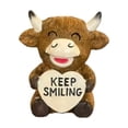 thumbnail image 1 of Valentines Day Ornament Smiling Highlands Cow Resin Figurine Statue Home Desktop Decor, 1 of 7