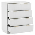 thumbnail image 2 of Hassch Modern Dresser with 5 Drawers for Bedroom, Chest of Drawers, Storage Cabinet for Living Room, Hallway, Office, White, 2 of 7
