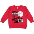 thumbnail image 2 of Inktastic Little Sister and Biggest Baseball Fan Toddler Sweatshirt, 2 of 4