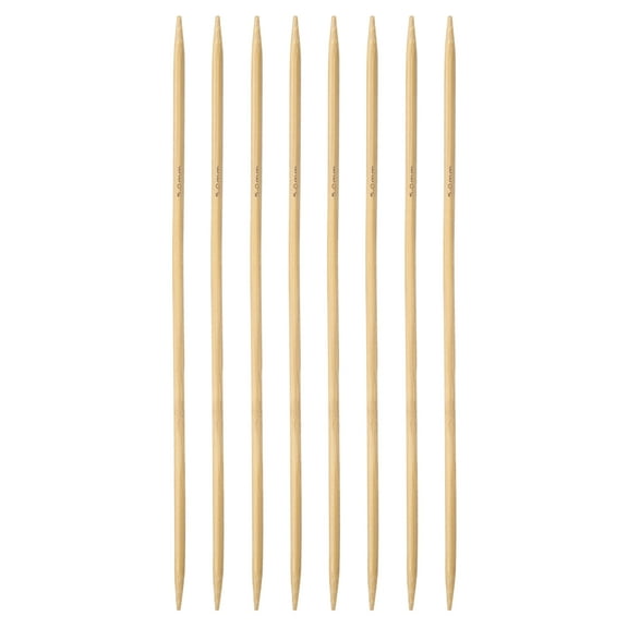 Uxcell 8Pcs Bamboo Knitting Needles Double Pointed Size US 8(5mm) Carbonized 10 inch(25cm) Straight for Handmade Creative DIY