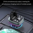 thumbnail image 4 of Transmisor FM Bluetooth 5.4 para Coche, Reproductor de Música MP3, Memoria USB, Cargador de Coche Sin Pérdidas, Doble PD35W, Carga Rápida., 4 of 5