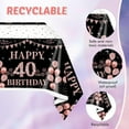 thumbnail image 5 of Black Rose Gold Party Supplies,40th Birthday Theme Disposable Party Tableware Sets - Paper Plates,Napkins,Plastic Forks Knives,Tablecloths,40th Birthday Decorations for Men,24 Guests, 5 of 7