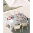 thumbnail image 3 of 60x102 Inch Outdoor Tablecloth with Umbrella Hole Zipper Rectangle Flowers Butterfly Rectangular Tablecloths Outside Waterproof Simple Watercolor Botanical Flowers Patio Table Cover for Picnic Party, 3 of 8