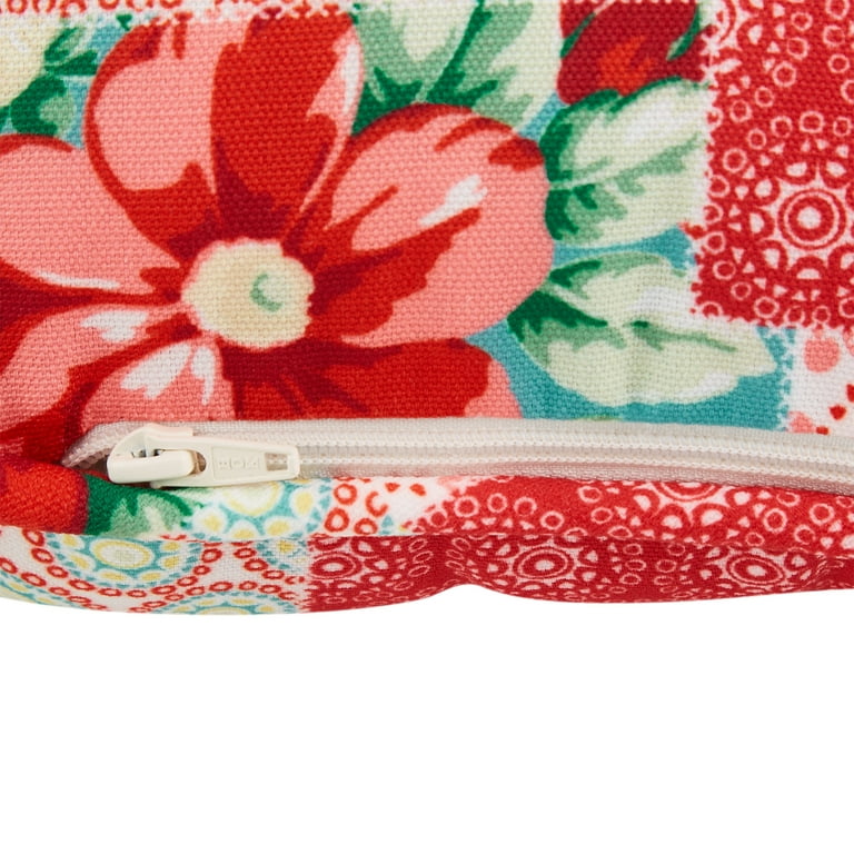 The Pioneer Woman 18 x 19 Multi color Floral Patchwork Outdoor Seat Pad 2 Pack Walmart