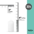 thumbnail image 5 of Bolsius 2 X 4" White Pillar Candles Set Of 20 - Unscented Long Burning Dripless Smokeless Candles for Wedding Spa Home Party Decor, 5 of 8