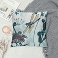 thumbnail image 2 of Creowell  Throw Pillow Covers Vintage Blue Dragonfly Flowers Leaves Design Square Pillowcase for Home Decor Sofa Car Bedroom Pillow case 12x12in, 2 of 5