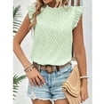 thumbnail image 6 of Tbopshirt Tank Tops for Women,Womens tops,Women Versatile and Comfortable Round Necked Lotus Sleeveless Solid Color top,T-shirt Vest Tee Blouse,Womens Fashion, 6 of 7