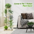 thumbnail image 4 of Plant Stand Indoor Outdoor, 6 Tier 7 Potted Corner Metal Tall Plant Shelf with Gardening Tools and Gloves, Flower Pot Holder Display for Patio, Balcony, Living Room, 4 of 7