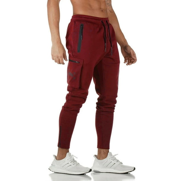 MAWCLOS Athletic Fit Jogger Pants for Men Slim Fit for Training Running Gym  Working Out Basic Active Pants with Towel Loop Multi-pockets 