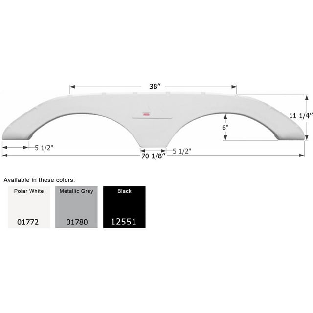 Icon Jupe d'Aile 12551 Tandem; Convient à Diverses Marques Keystone Y Compris Montana; Noir; Plastique ABS; Tandem; Utiliser des Mesures pour Détermination du Bon Ajustement avant de Passer Commande
