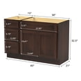 thumbnail image 4 of 45 in. W x 21 in. D x 32.5 in. H Bath Vanity Cabinet without Top in Brown, 4 of 5
