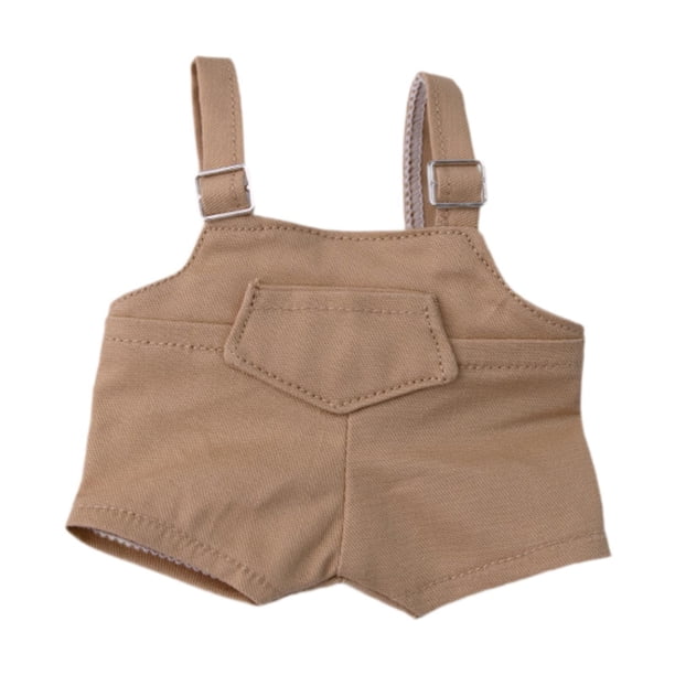 Ropa para muñecos de peluche de 15 cm y 17 cm, monos suaves para muñecos de peluche, accesorios para muñecos de peluche, disfraces, ropa de animales caqui