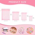 thumbnail image 2 of 50 PCS Pink Organza Bags 5x7, Small Gift Bags for Women, Cute Mesh Drawstring Pouches Mini Sheer Goodie Baggies for Her Birthday Mother's Day Wedding Bridal & Baby Shower Party Favors Gifts, 2 of 5
