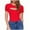 Red, variant on Abomasnow Women's Cutout Tops Basic Long Sleeve Round Neck Slim Fit T-Shirts