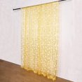 thumbnail image 6 of BalsaCircle 8x8 feet Gold Embroidered Leaves Sequined Tulle Backdrop Curtain Panel Party Events Decorations, 6 of 8