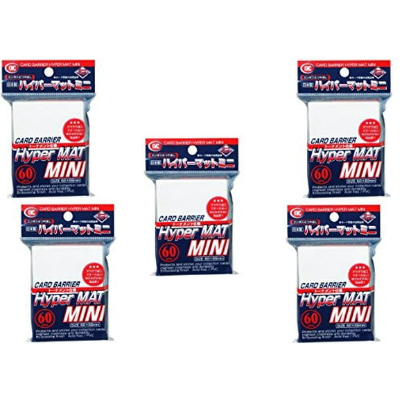 KMC [Blanc] Barrière de Carte Hyper Tapis Mini Manches 60pcs?5 Ensembles (5 Packs / Total 300 Feuilles) du Japon