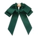 thumbnail image 4 of Broche de lazo preatado para mujer, elegante accesorio de ropa, pajarita de cuentas novedosa De color verde oscuro, 4 of 9