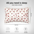 thumbnail image 4 of KLL Lips Kiss Pattern Silk Pillowcase for Hair and Skin Standard Size 20"X 30" Soft Breathable Pillow Covers for Sleeping, 4 of 6