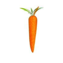 OAVQHLG3B 2Pcs Easter Carrot Hanging Ornaments - 12Pcs Foam Glitter Artificial Carrots for Easter Decoration