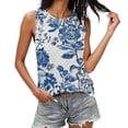 thumbnail image 2 of Pounoo Womens Tees Jungle Pattern Sleeveless Relaxed Fit Lightweight Comfy Shirts Casual Street Style Tops Beach Weekend Wear Gift, 2 of 6