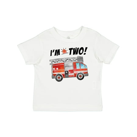 

Inktastic I m 2 Fire Truck 2nd Birthday Gift Baby Boy or Baby Girl T-Shirt