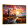 thumbnail image 2 of Designart "Majestic Revolutions Mill Wind wall art" Wind Turbines Floater Framed Wall Art Living Room, 2 of 7