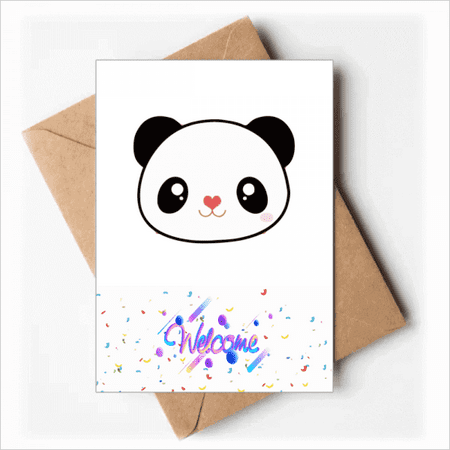 Lovely Cartoon Lovely Panda Cub Welcome Back Greeting Cards Envelopes Blank