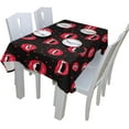 thumbnail image 5 of Coolnut 60"x60" Tablecloth Halloween Red Vampire Lips Modern Table Cover for Home Decoration Spill Proof Cloth Washable for Dinner Picnic, 5 of 6