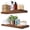 Brown, variant on Sorbus 2-Pack Solid Wood Floating Shelves, 16 in, Brown, Wall-Mounted Storage
