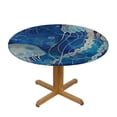 thumbnail image 3 of Nawypu Round Tablecloth, for Underwater Blue Jellyfish Table Cloth Washable Table Cover Tabletop Decoration for Dining, Kitchen, Wedding, Parties etc, 3 of 7