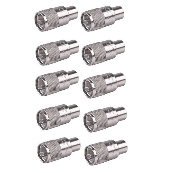 LOT OF 10 AMPHENOL PL259 / UHF (831SPB15RFX) CB RADIO COAX