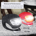 thumbnail image 3 of 12 Pcs Bicycle Light Silicone Led Bike Light Waterproof Bike Headlight And Taillight, 3 of 5