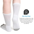 thumbnail image 3 of Calcetines para diabéticos CaidieNu, antideslizantes, extra anchos, 4 pares, blancos, 3 of 6