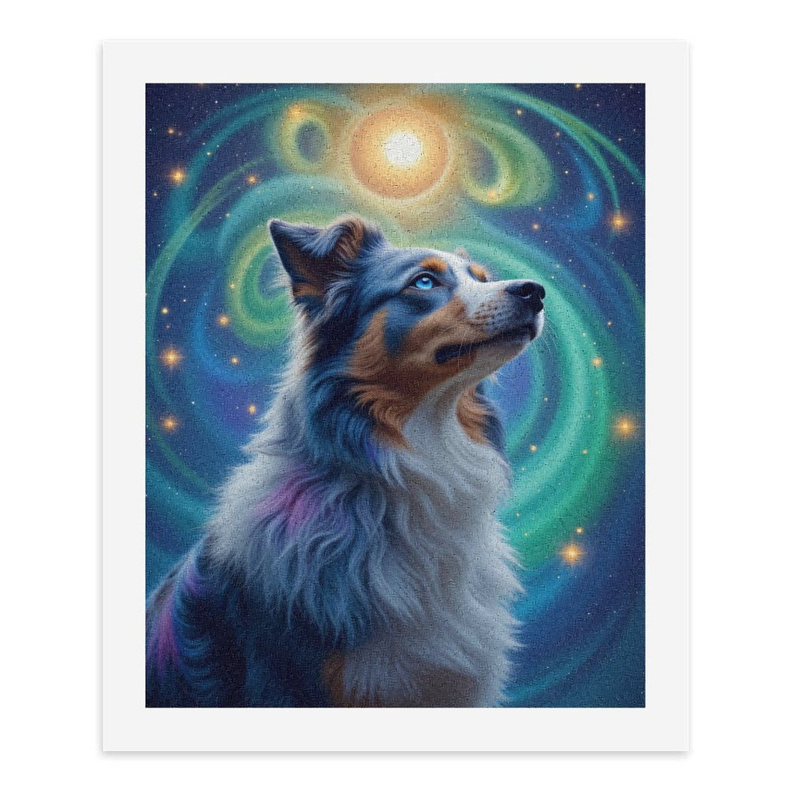 Paint By Numbers Kit for Adults Beginner - DIY Mystical Cosmic Dog Art Scene Canvas Painting Kits for Adults, Frameless Paint By Number for Adults for Home Wall Decor 16x20 Inch