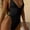 Black, variant on Top-kevin Women's Two Piece Bikini Set Star Decor Halter Triangle Swimsuit Tie Side Bathing Suit Beachwear