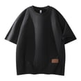 thumbnail image 5 of Mens Short Sleeve T-Shirts Summer Crew Neck Tees Tops for Men Pullover Textured Solid Color Dressy Casual Tshirts Shirts, 5 of 8