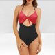 thumbnail image 2 of Plus Size Tankini Trajes de Baño para las Mujeres Imprimir Strappy Back Set con Pantalones Cortos, Trajes de Baño de Dos Piezas Traje de Baño, 2 of 6