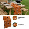 thumbnail image 5 of Orange Halloween Table Runner - 120 Inch Long, Kitchen Dining Table Runner Dresser Scarves, Cat Bat Ghost Pumpkins Farmhouse Decor for Coffee Tables Wedding Party Banquet, 5 of 8